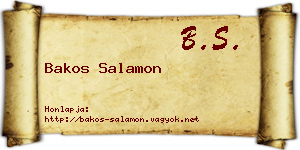 Bakos Salamon névjegykártya