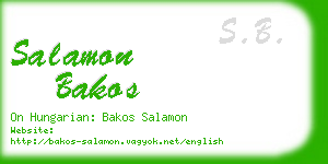 salamon bakos business card